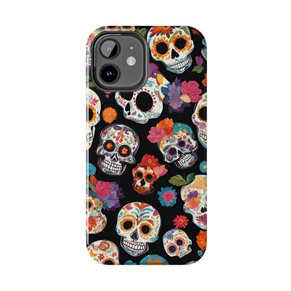 Day of the Dead Sugar Skulls el Día de Todos los Santos - Tough Phone Case for iPhones and Samsung Smartphones