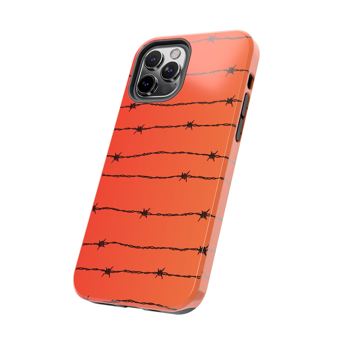 Barbed Wire on Salmon Ombre - Tough Phone Case for iPhone and Samsung Smartphones