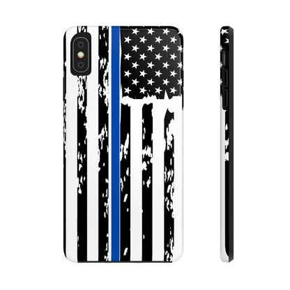 Phone Case: American Flag Blue Line Law Enforcement