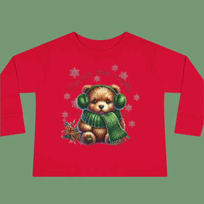 "Too Cute to Be Naughty - Long Sleeve Tee for Toddlers