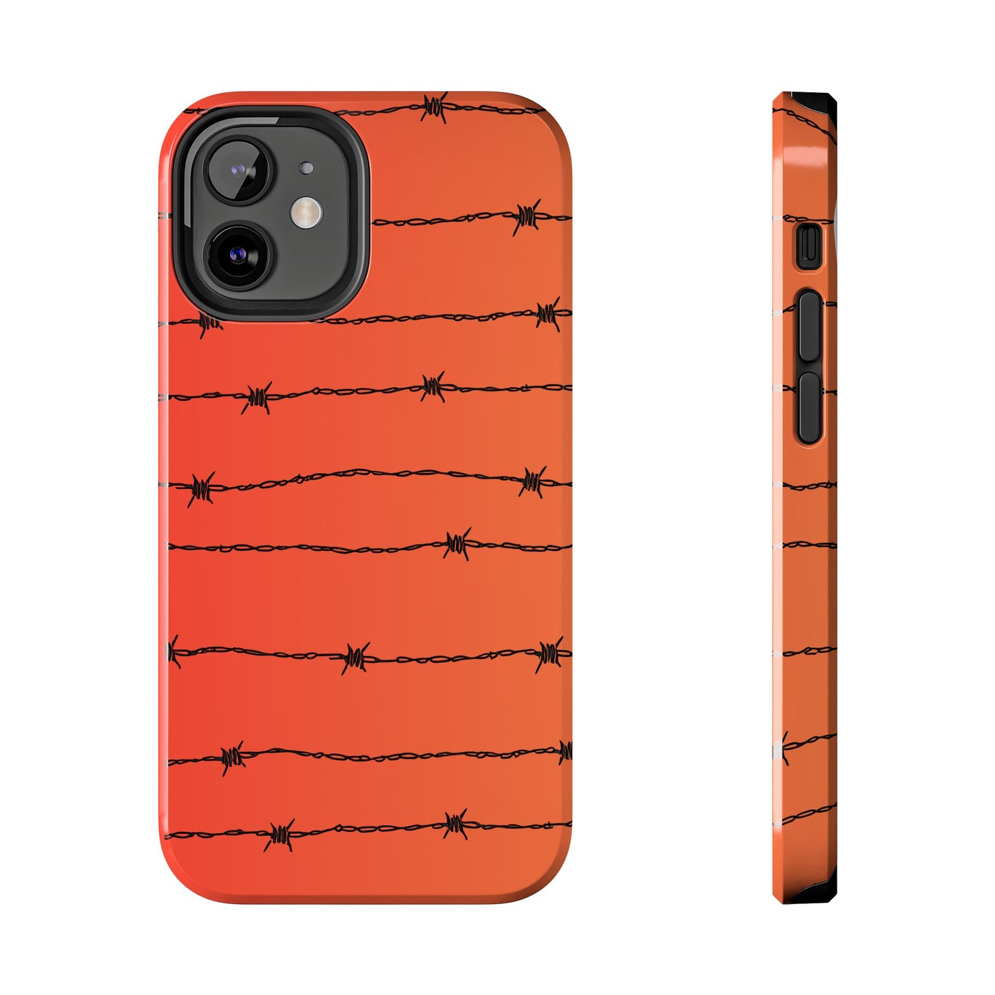 Barbed Wire on Salmon Ombre - Tough Phone Case for iPhone and Samsung Smartphones