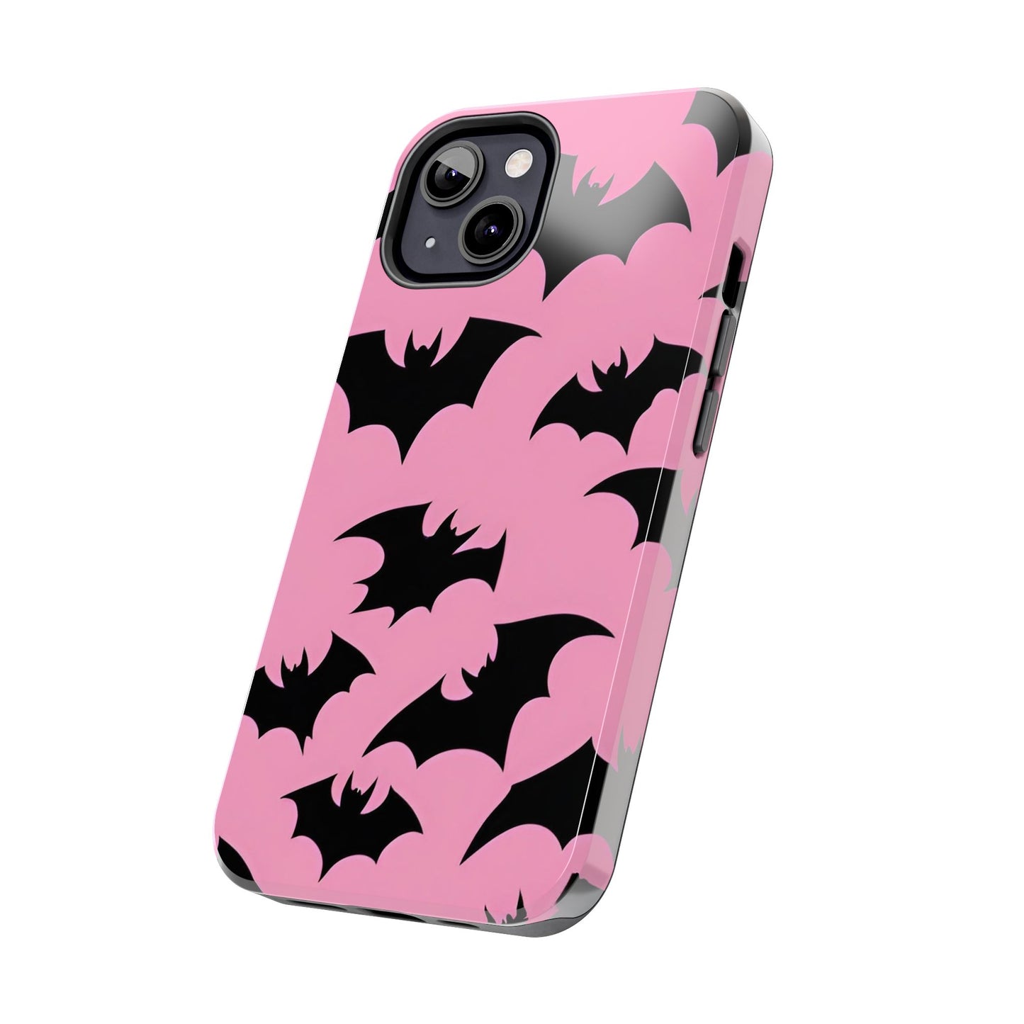 Halloween Bats on Pink - Tough Phone Case for iPhones and Samsung Smartphones