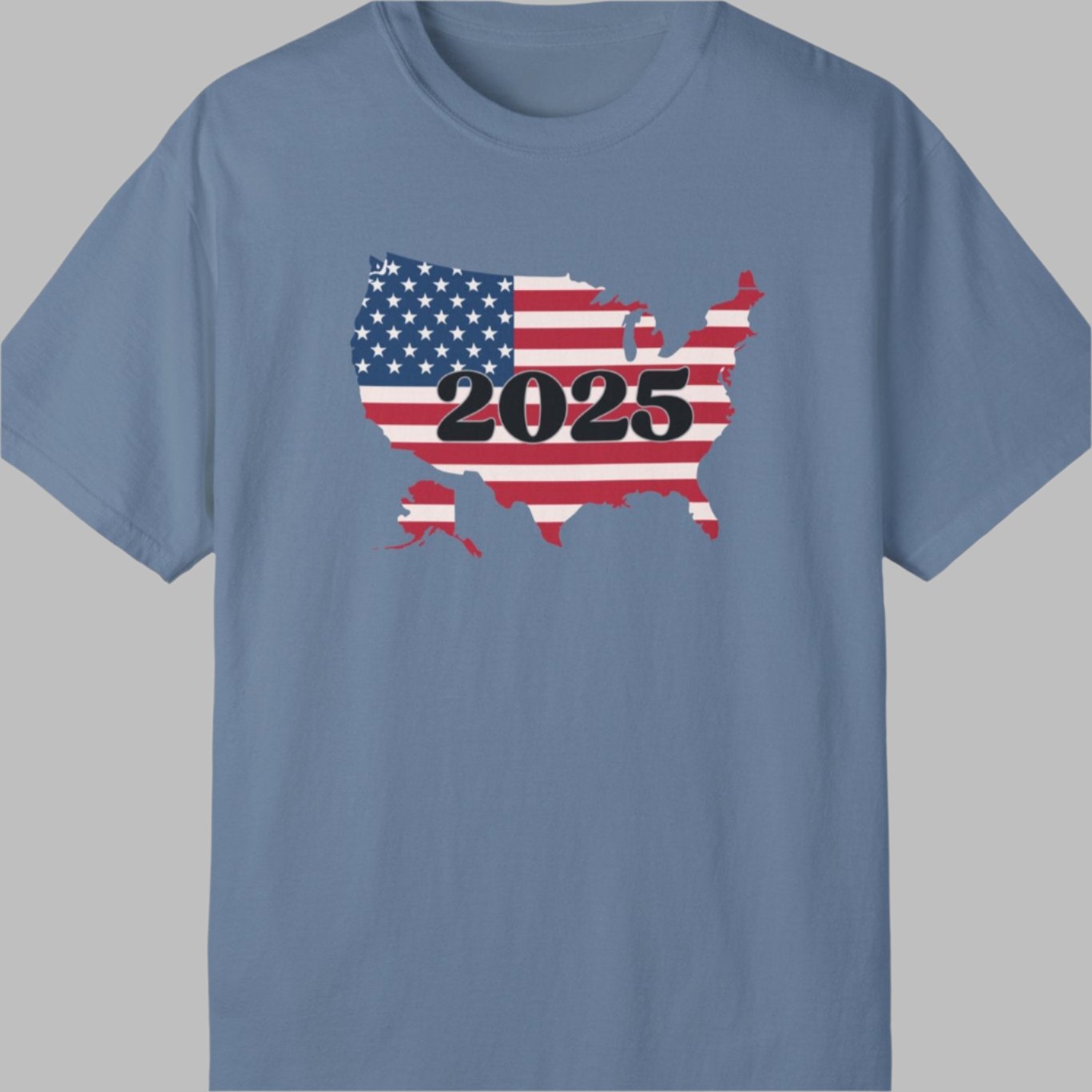 Garment-Dyed T-shirt - Red White and Blue 2025