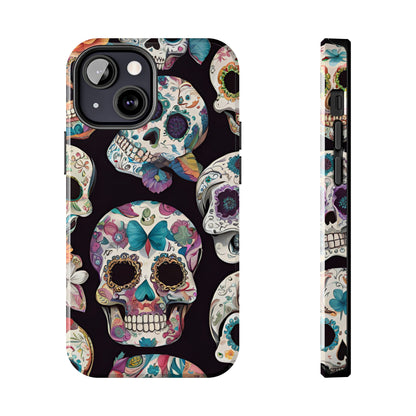 Day of the Dead Sugar Skulls el Día de Todos los Santos - Tough Phone Case for iPhones and Samsung Smartphones