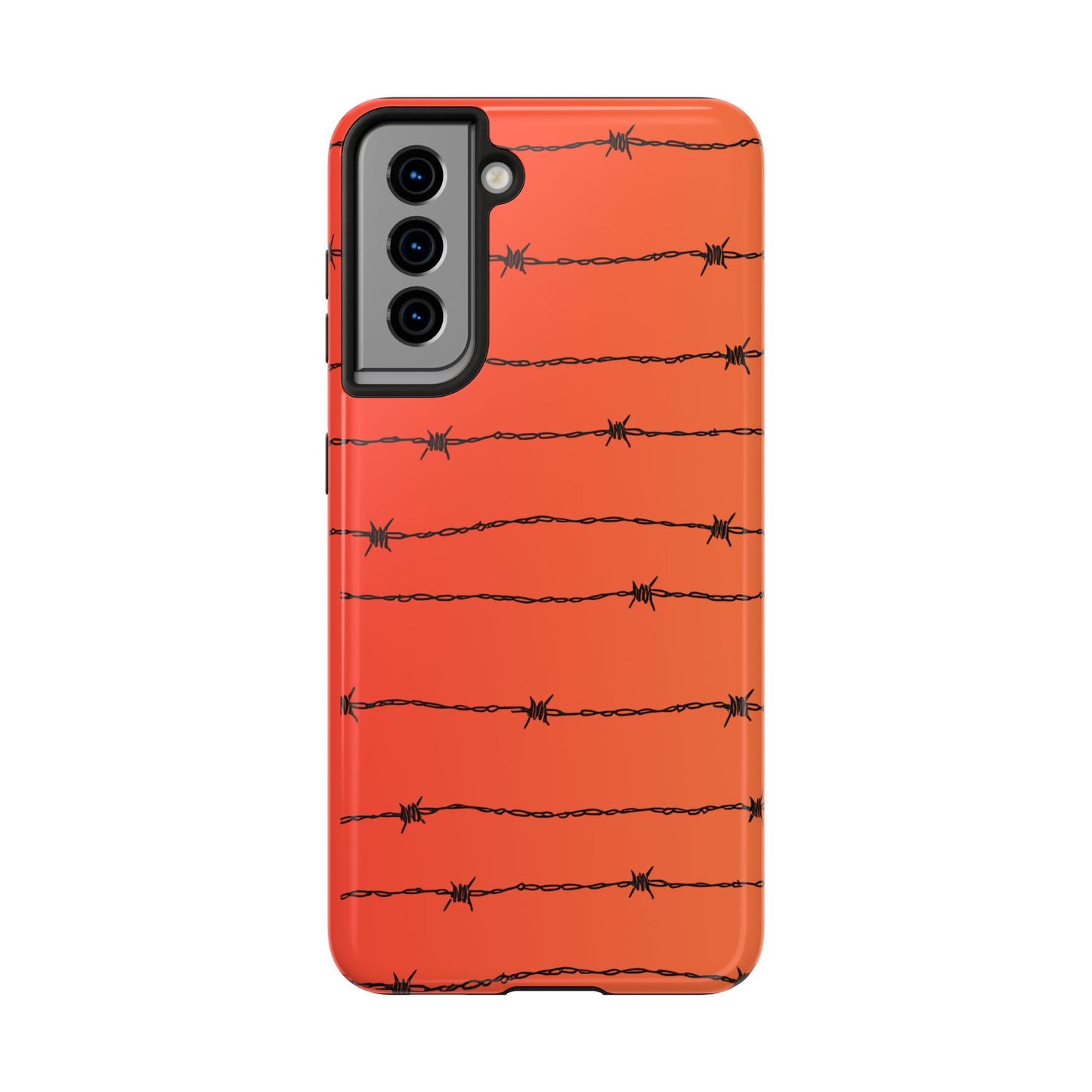 Barbed Wire on Salmon Ombre - Tough Phone Case for iPhone and Samsung Smartphones