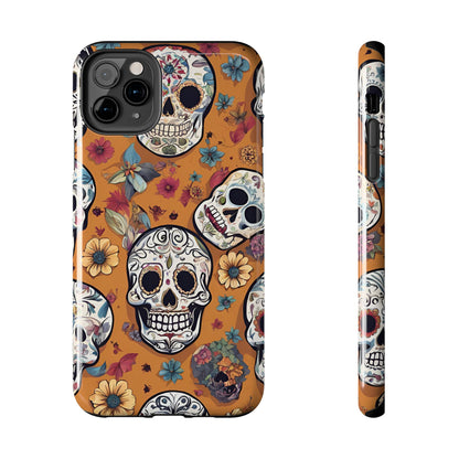 Phone Case - Day of the Dead Sugar Skulls Design  el Día de Todos los Santos iPhone and Samsung Smartphones