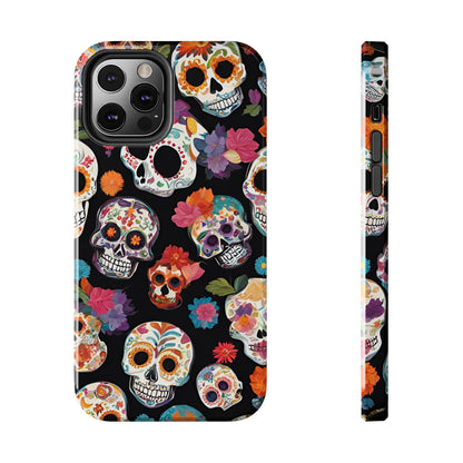 Day of the Dead Sugar Skulls el Día de Todos los Santos - Tough Phone Case for iPhones and Samsung Smartphones