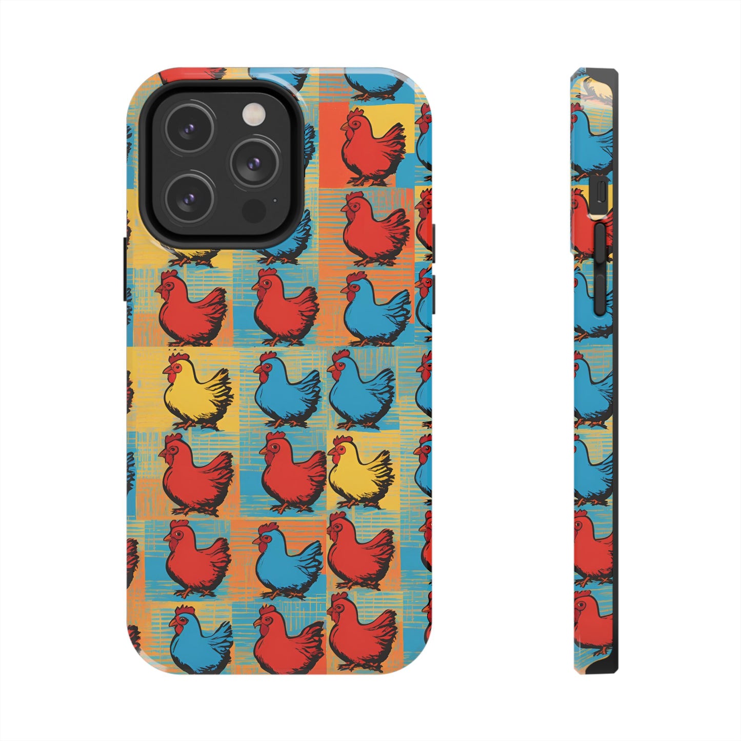 Artful Chickens - Tough Phone Case for iPhones and Samsung Smartphones