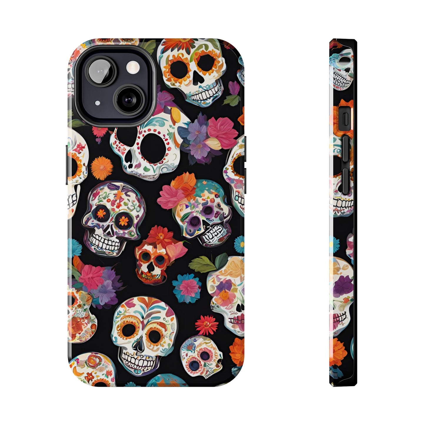 Day of the Dead Sugar Skulls el Día de Todos los Santos - Tough Phone Case for iPhones and Samsung Smartphones