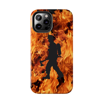 Phone Case Firefighter Silhouette Design for iPhone and Samsung Smartphones