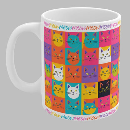 Whimsical Ceramic Cat Mug - Perfect Gift for Cat Lovers