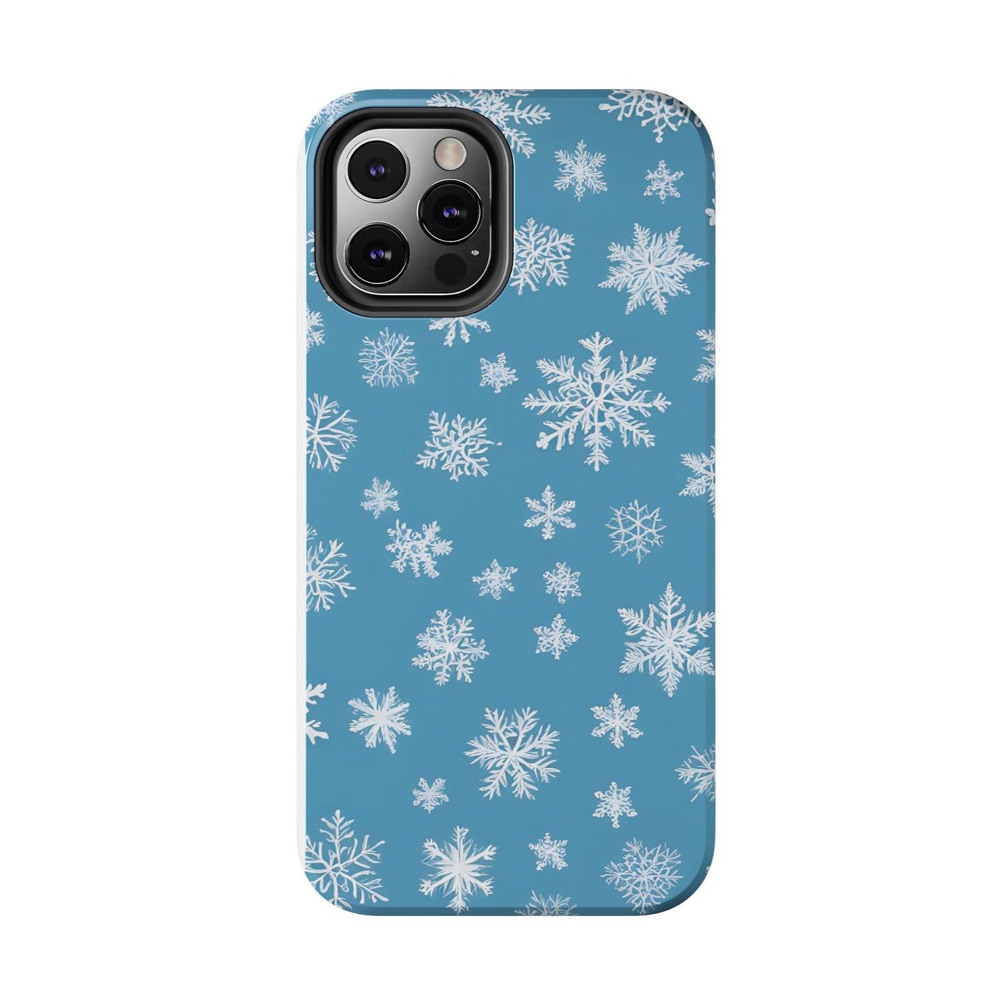 Snowflakes on Blue -Tough Phone Case for iPhone and Samsung Smartphones