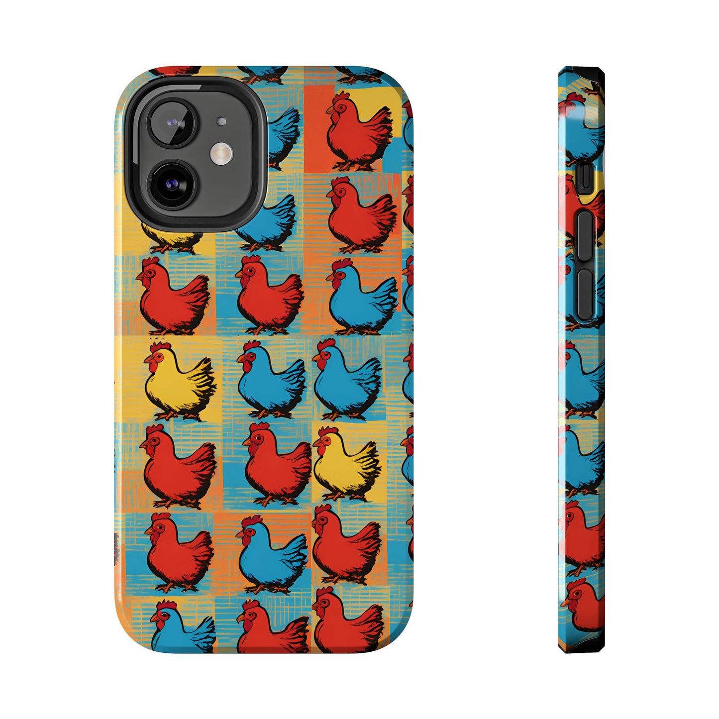 Artful Chickens - Tough Phone Case for iPhones and Samsung Smartphones