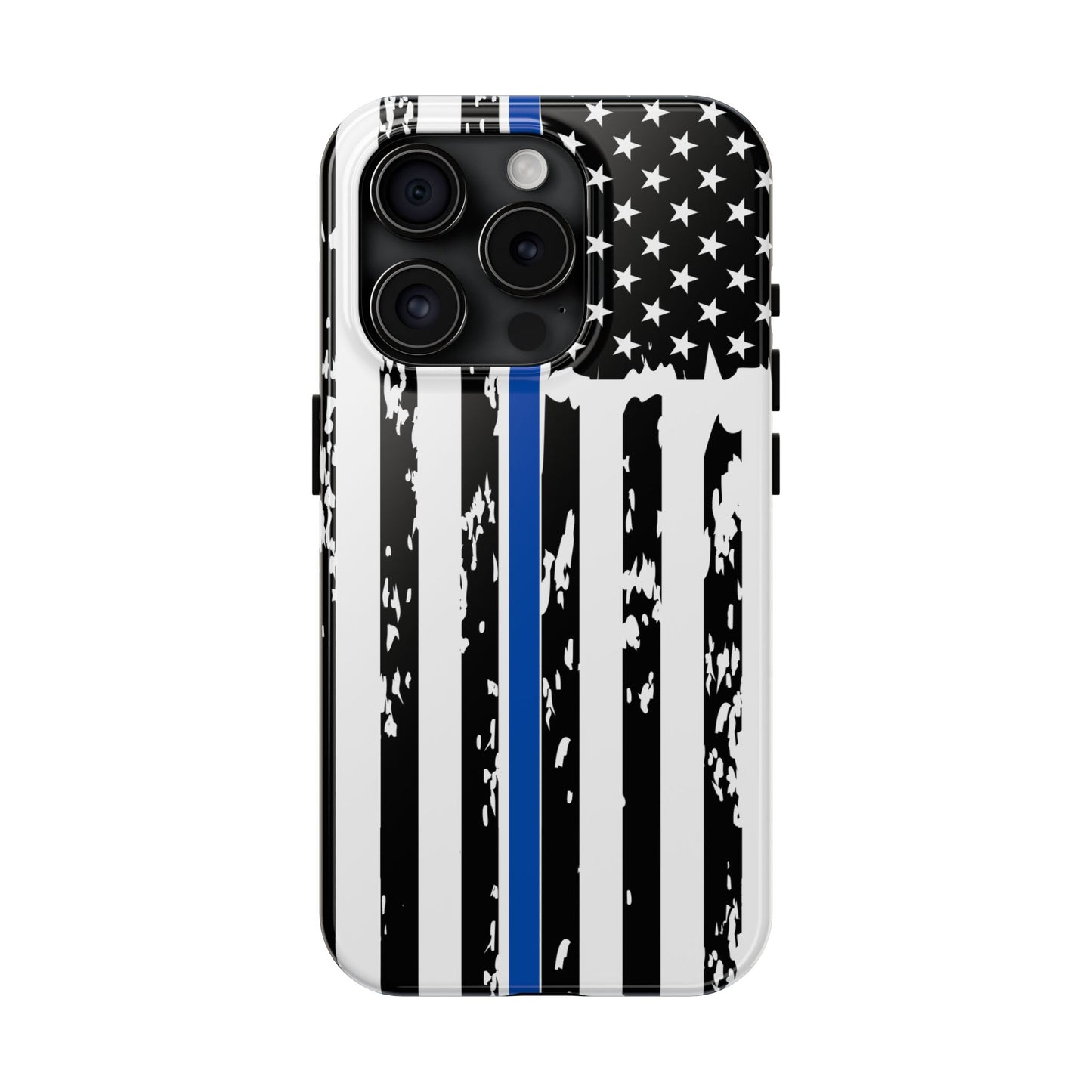 Phone Case: American Flag Blue Line Law Enforcement