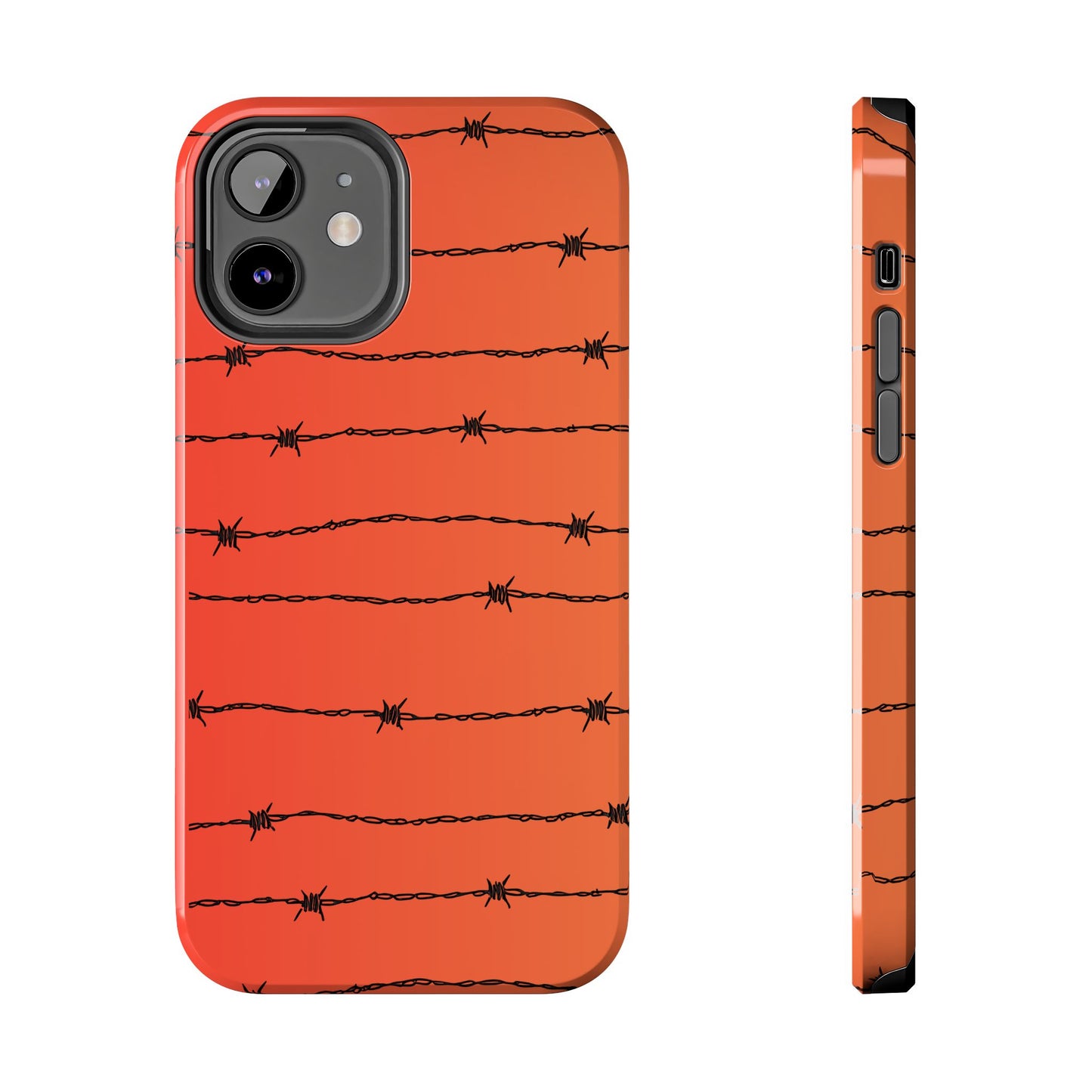 Barbed Wire on Salmon Ombre - Tough Phone Case for iPhone and Samsung Smartphones