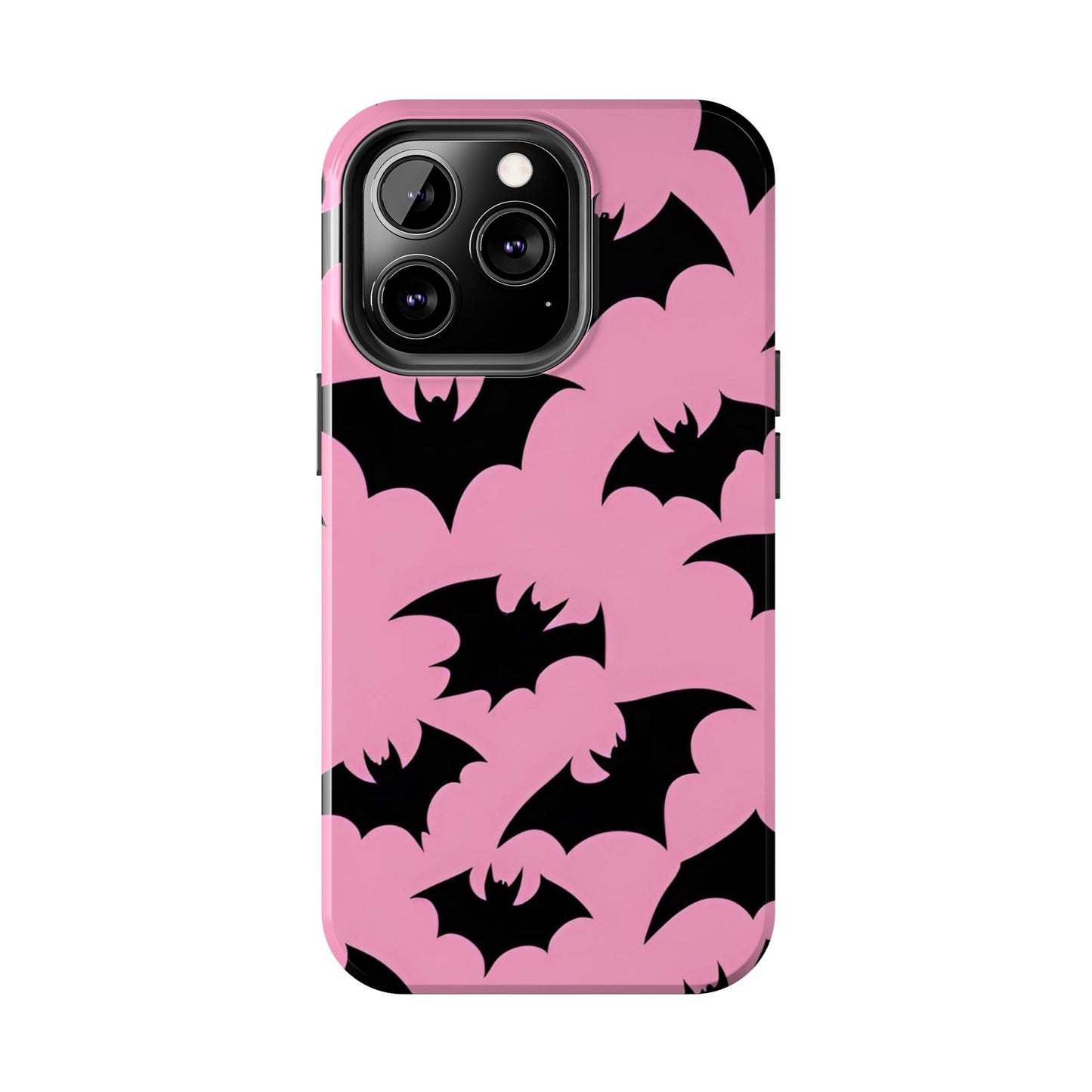 Halloween Bats on Pink - Tough Phone Case for iPhones and Samsung Smartphones