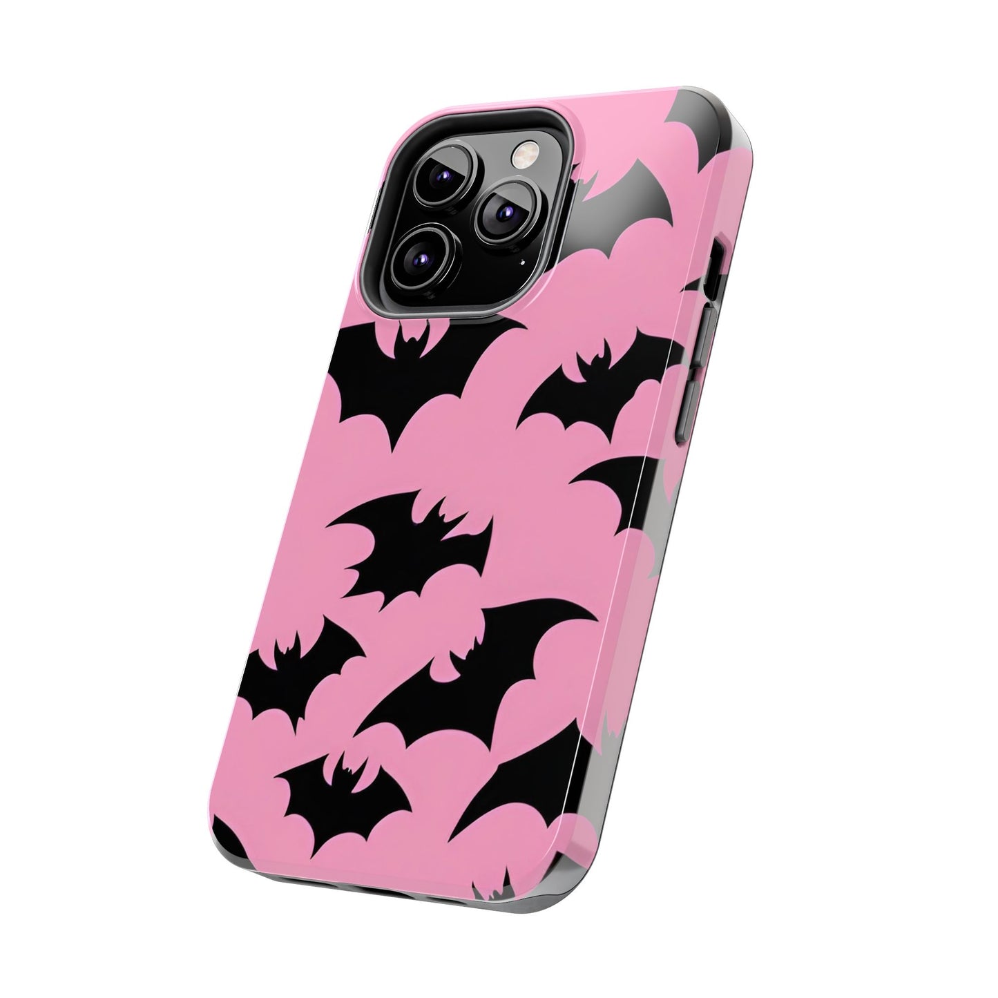 Halloween Bats on Pink - Tough Phone Case for iPhones and Samsung Smartphones