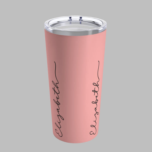 20oz Tumbler Personalized Minimal and Elegant Design - Salmon