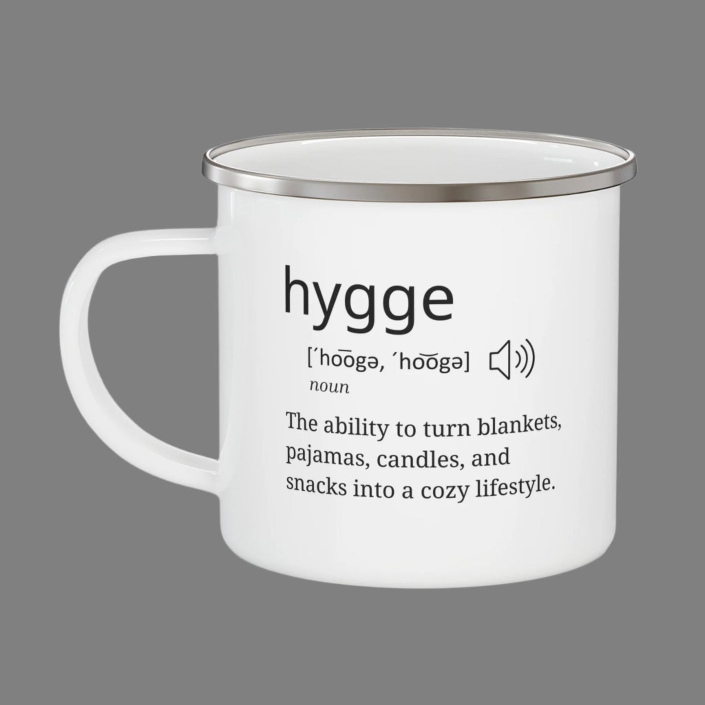 Hygge Enamel Camping Mug