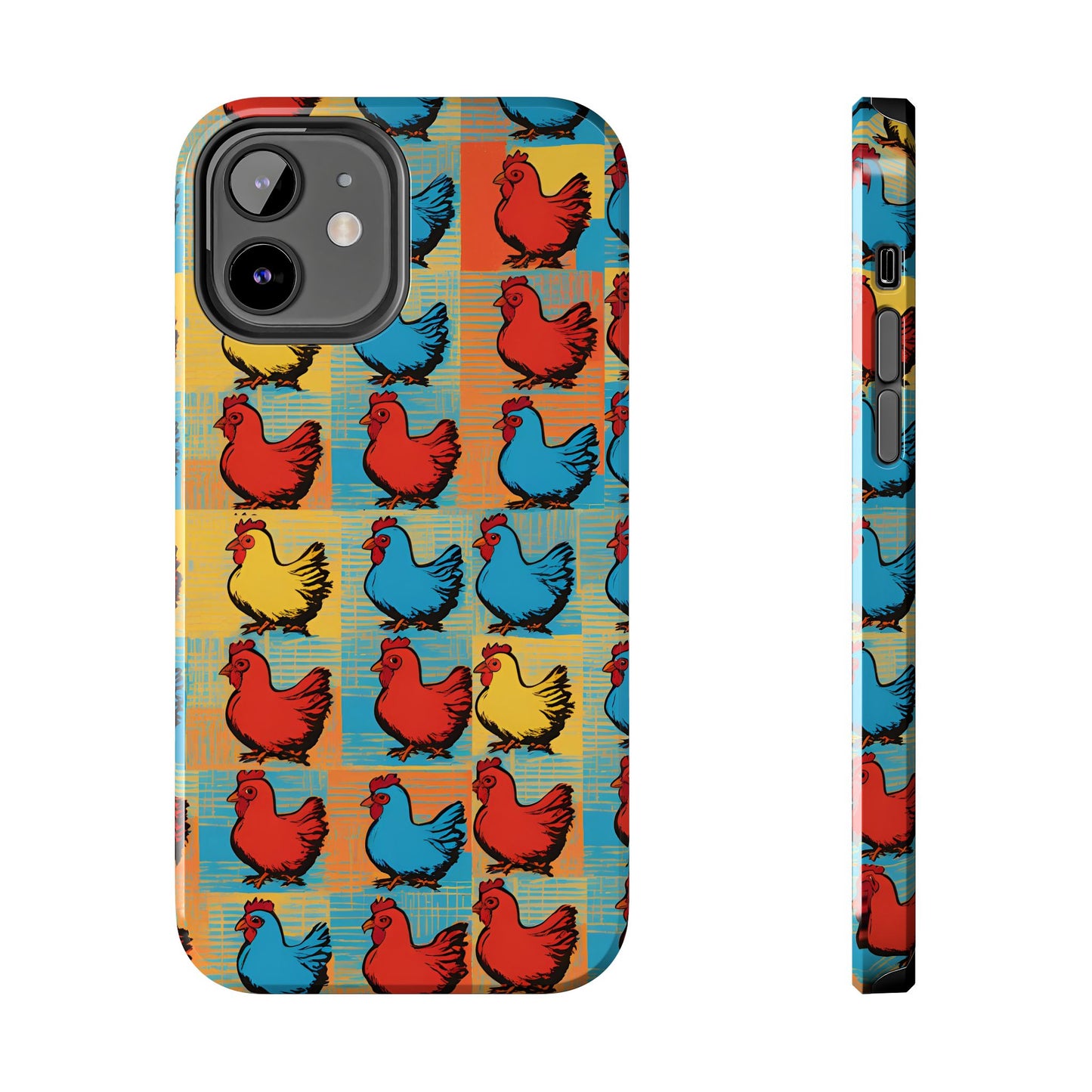 Artful Chickens - Tough Phone Case for iPhones and Samsung Smartphones