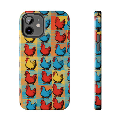 Artful Chickens - Tough Phone Case for iPhones and Samsung Smartphones