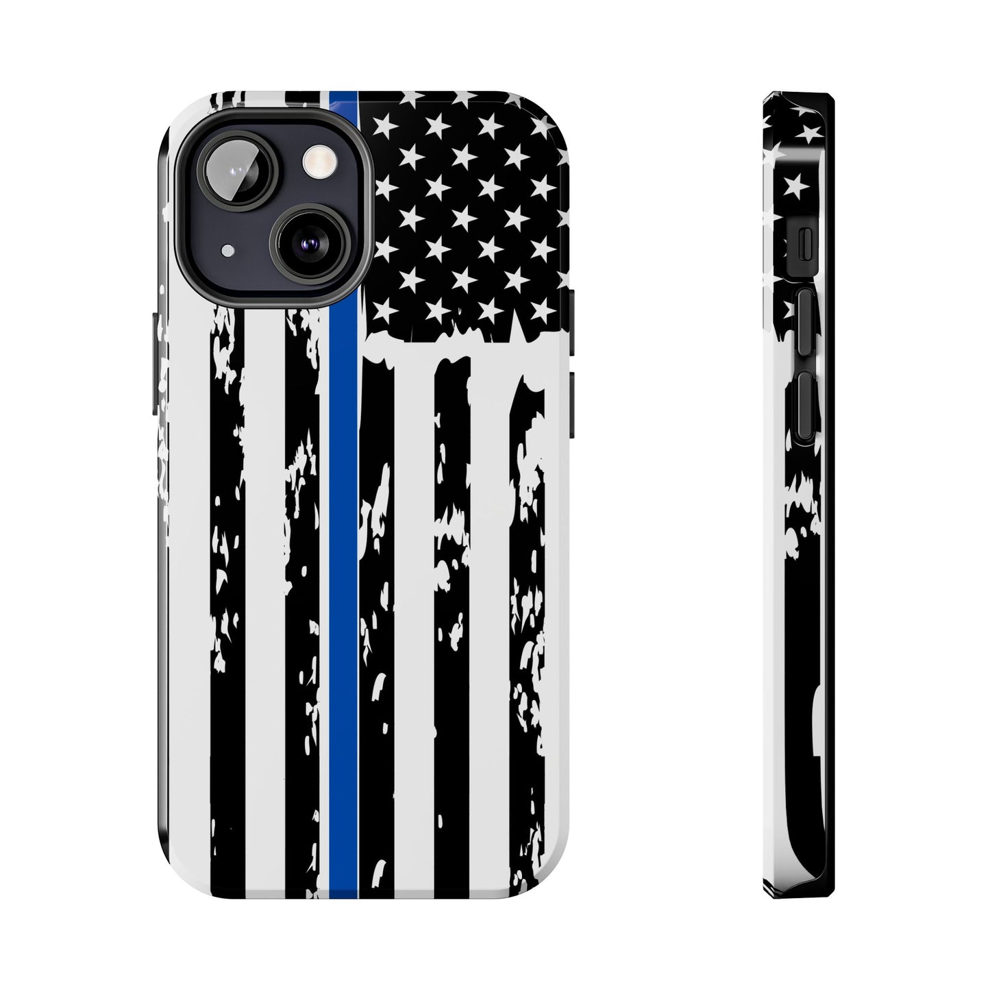 Phone Case: American Flag Blue Line Law Enforcement