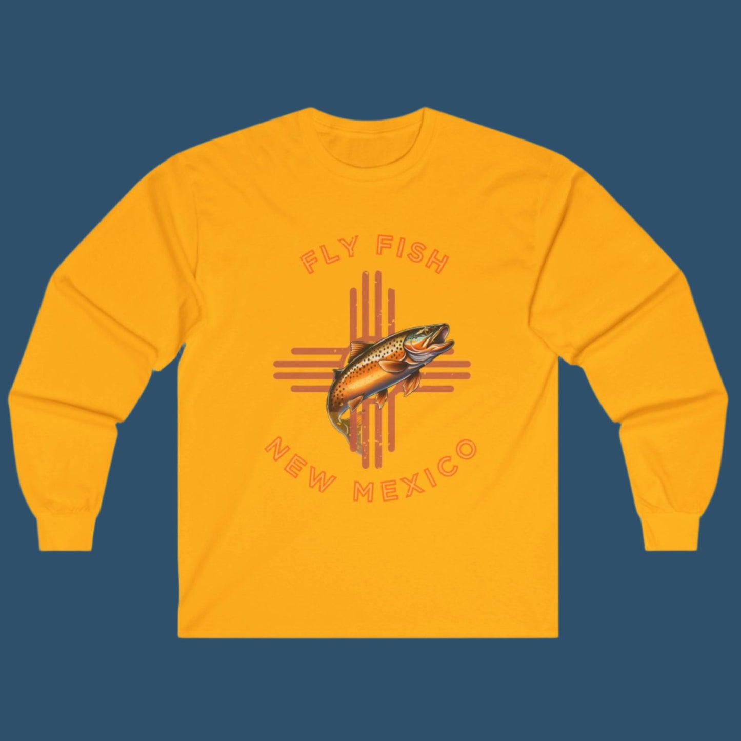 Fly Fish New Mexico Distressed Long Sleeve Tee  Zia - Women's