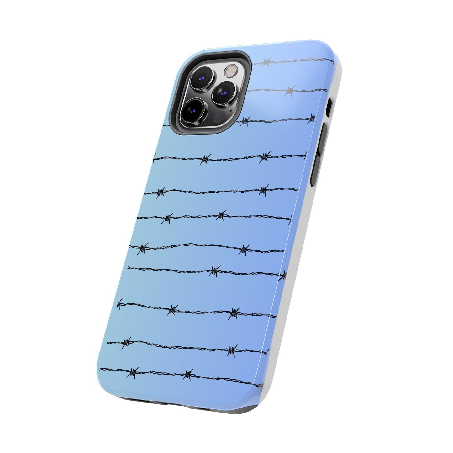 Barbed Wire on Blue - Tough Phone Case for iPhone and Samsung Phone Cases