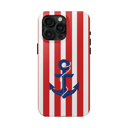 Stars and Stripes with Anchor - Tough Phone Case for iPhones and Samsung Smartphones