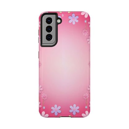 Phone Case - Flowers on Pink Ombre Design