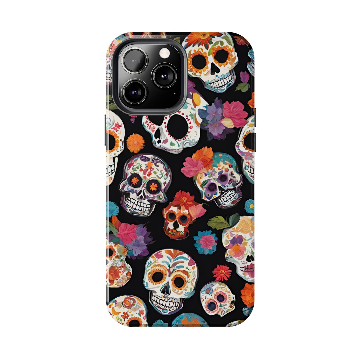 Day of the Dead Sugar Skulls el Día de Todos los Santos - Tough Phone Case for iPhones and Samsung Smartphones