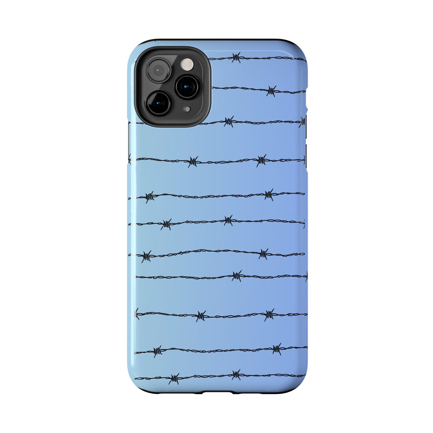 Barbed Wire on Blue - Tough Phone Case for iPhone and Samsung Phone Cases