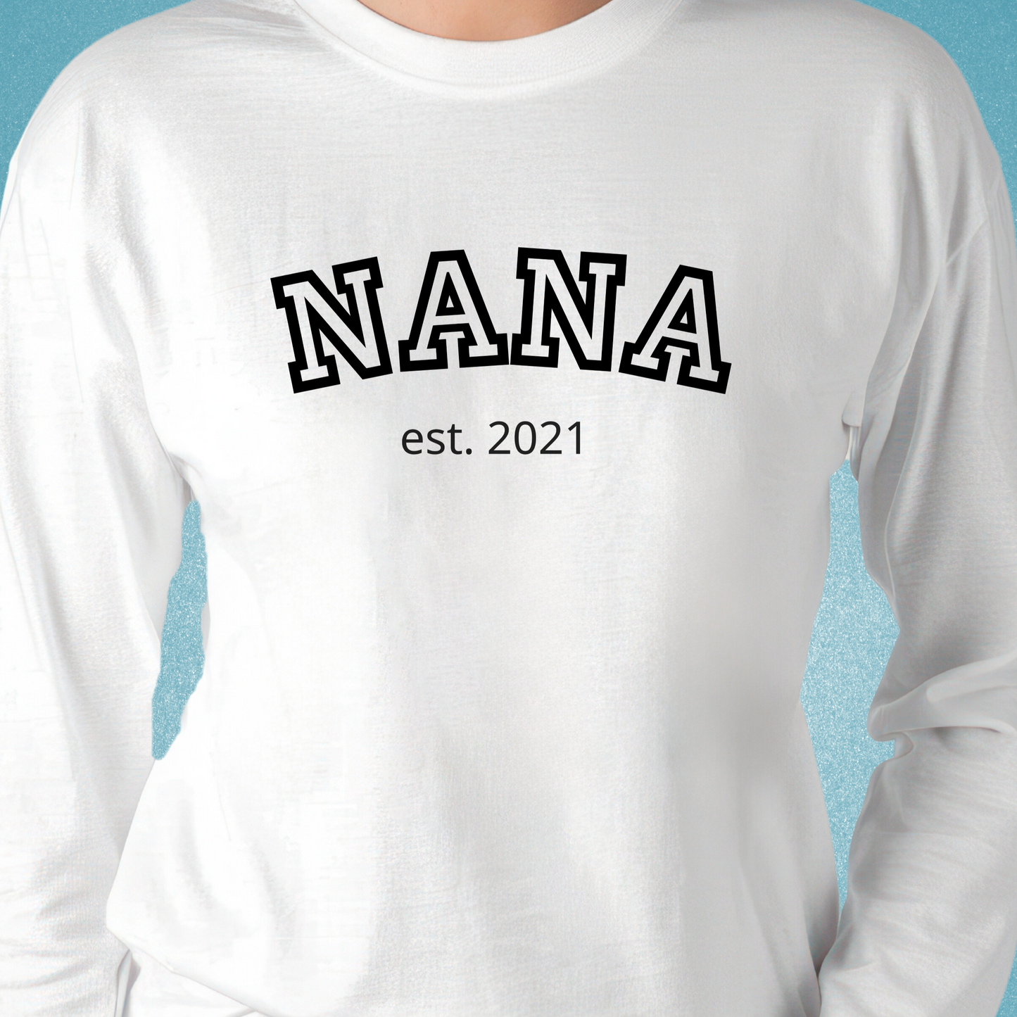 Personalized Grandma and Grandpa Shirt with Name and Date Long Sleeve T-Shirt