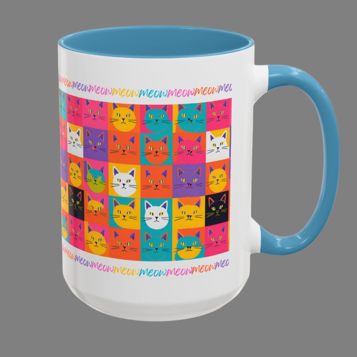 Mug Colorful Cat Pattern Mug - Artisan Design