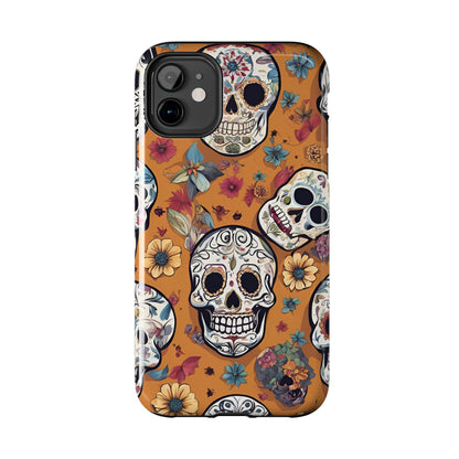 Phone Case - Day of the Dead Sugar Skulls Design  el Día de Todos los Santos iPhone and Samsung Smartphones