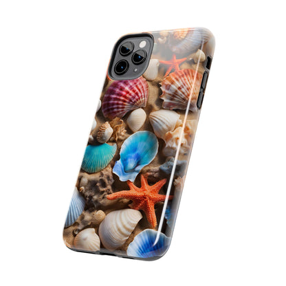 Oceanside memories - Seashells on Beach -Tough Phone Case for iPhones and Samsung Smartphones