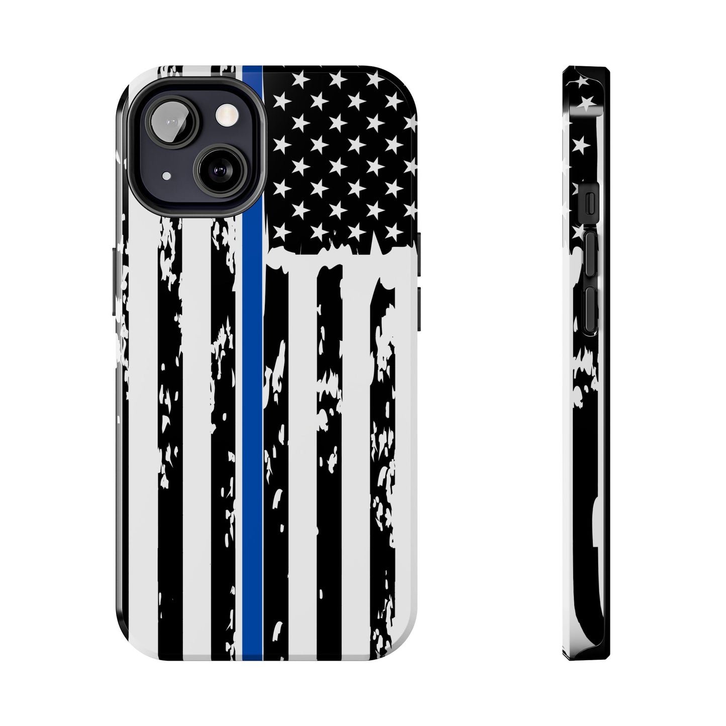 Phone Case: American Flag Blue Line Law Enforcement