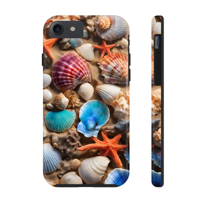 Oceanside memories - Seashells on Beach -Tough Phone Case for iPhones and Samsung Smartphones