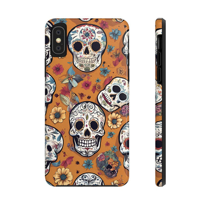 Phone Case - Day of the Dead Sugar Skulls Design  el Día de Todos los Santos iPhone and Samsung Smartphones