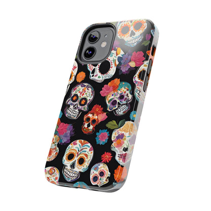 Day of the Dead Sugar Skulls el Día de Todos los Santos - Tough Phone Case for iPhones and Samsung Smartphones