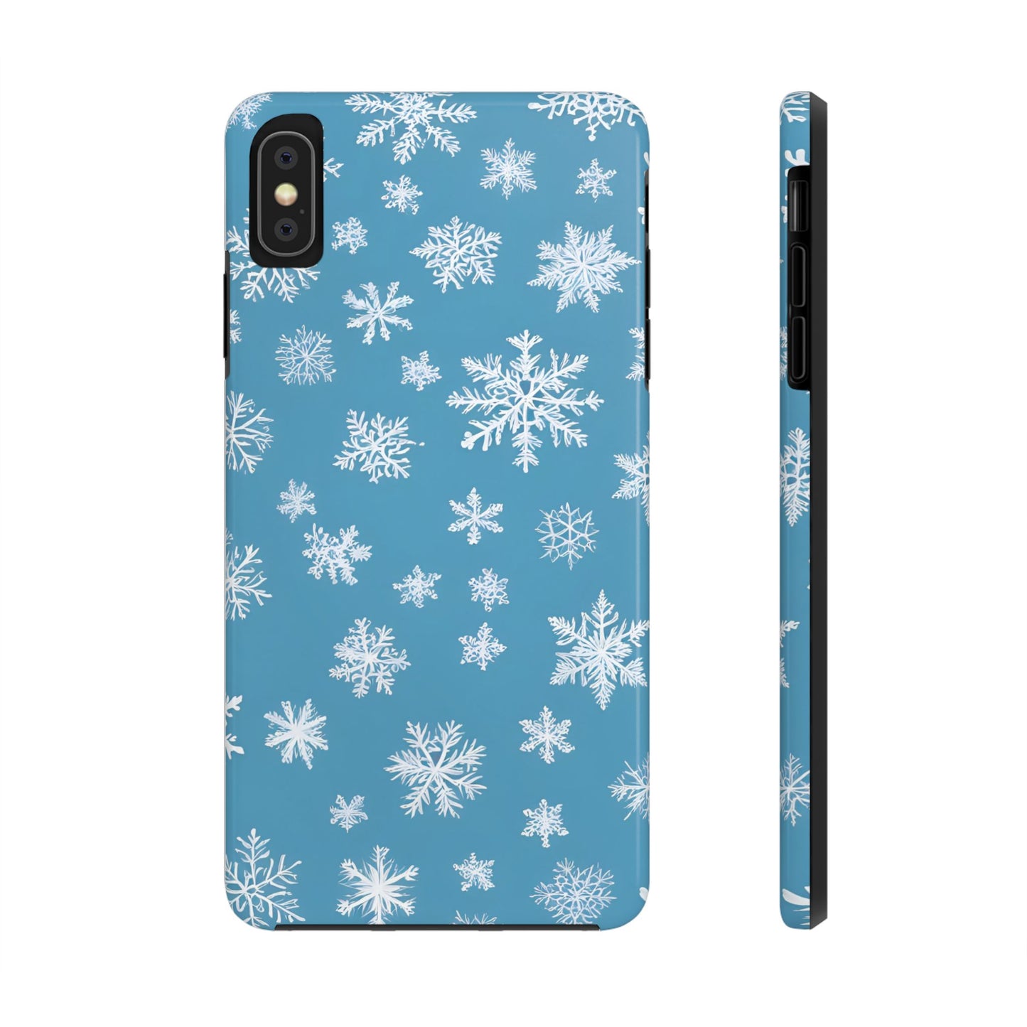 Snowflakes on Blue -Tough Phone Case for iPhone and Samsung Smartphones