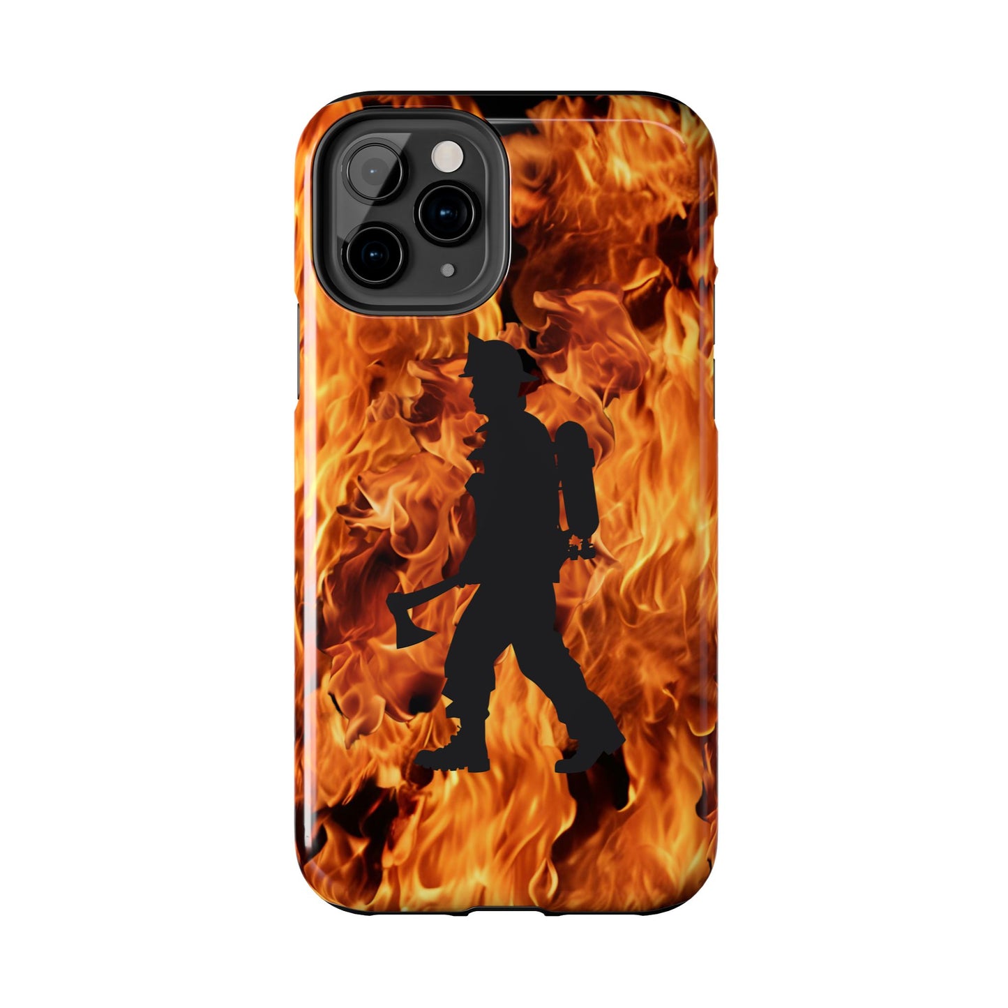 Phone Case Firefighter Silhouette Design for iPhone and Samsung Smartphones