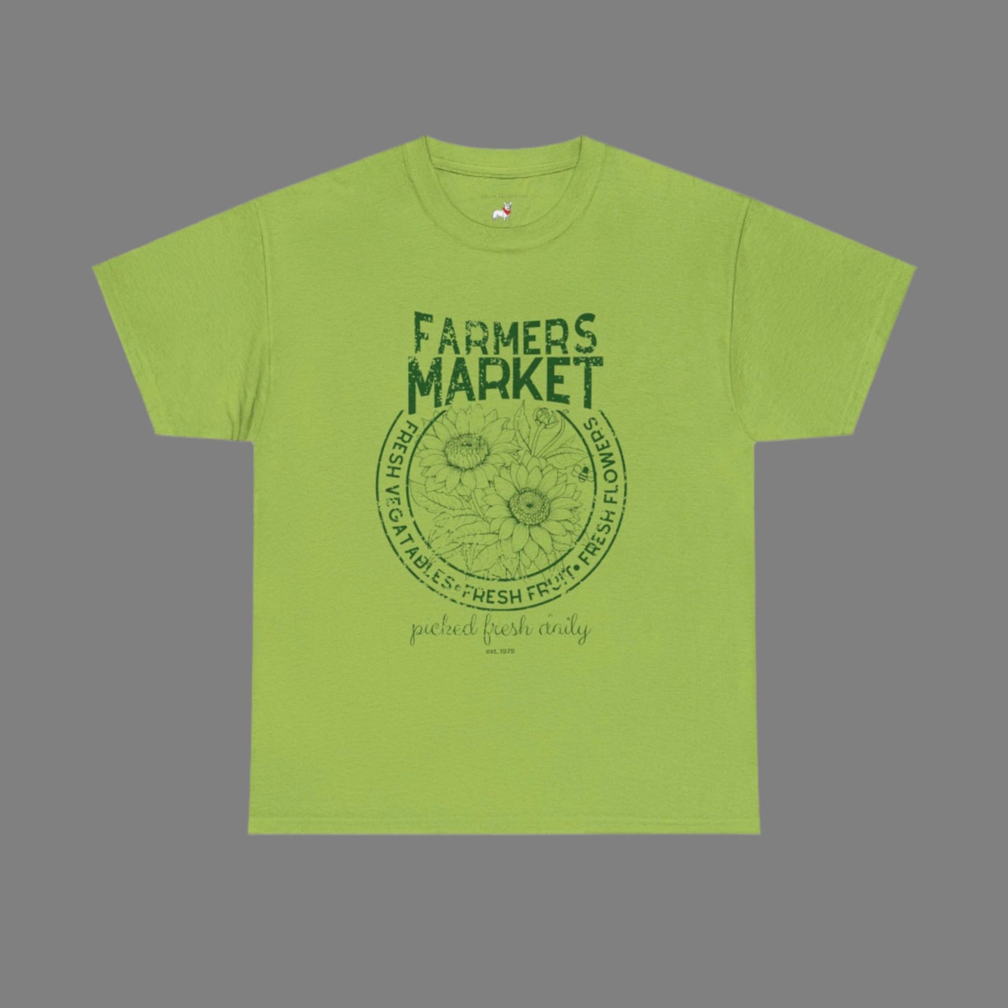 Distressed Farmer's Market Heavy Cotton Tee - Women's