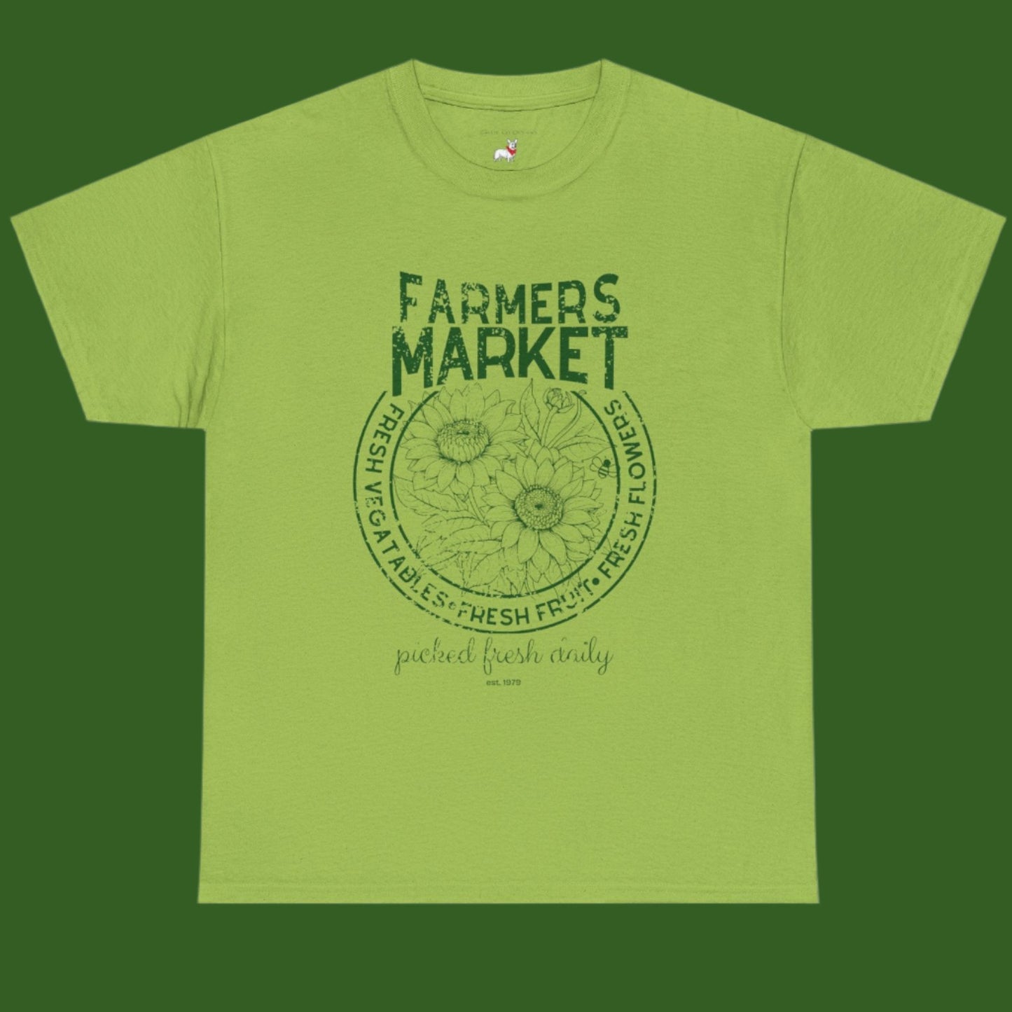 Distressed Farmer's Market Heavy Cotton Tee - Men's