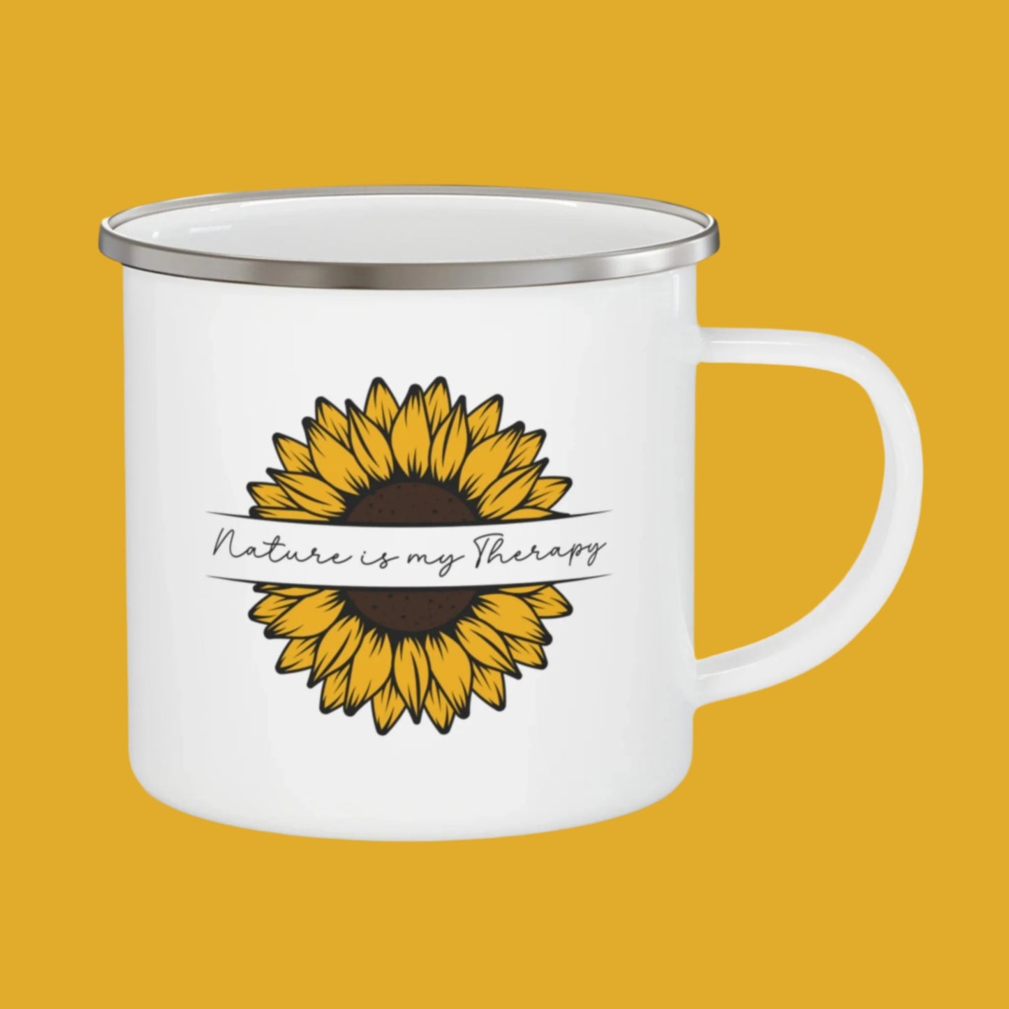 Nature is my Therapy Enamel Camping Mug