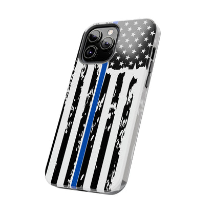 Phone Case: American Flag Blue Line Law Enforcement