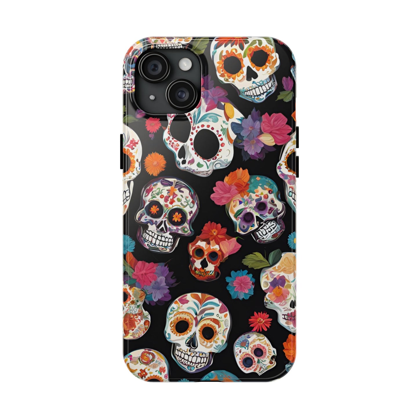 Day of the Dead Sugar Skulls el Día de Todos los Santos - Tough Phone Case for iPhones and Samsung Smartphones