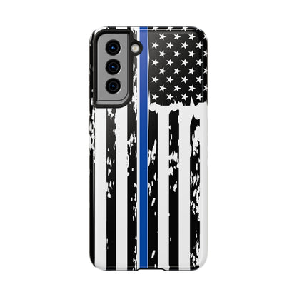 Phone Case: American Flag Blue Line Law Enforcement