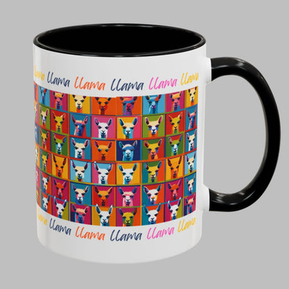 Llama Mug Colorful Pattern Mug - Artisan Design