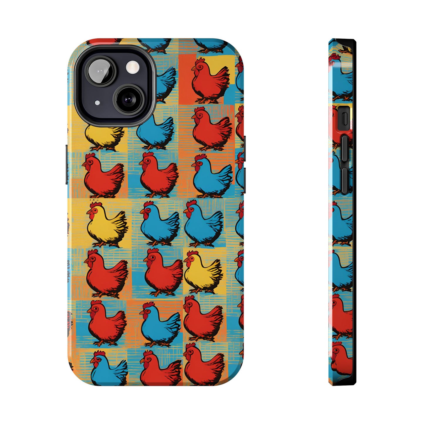 Artful Chickens - Tough Phone Case for iPhones and Samsung Smartphones